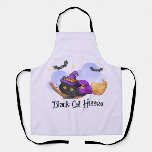 Black Cat Hisses – Halloween Witch Cat Apron