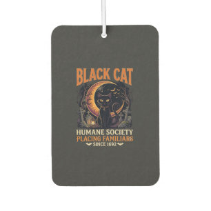 Black Cat Humane Society Halloween Crescent Moon L Air Freshener
