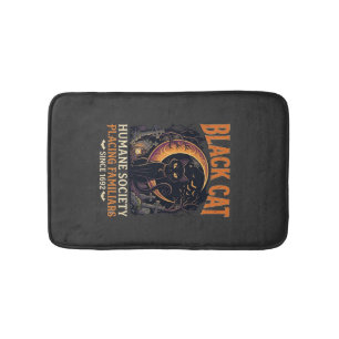 Black Cat Humane Society Halloween Crescent Moon L Bath Mat
