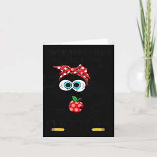 Black Cat I Survived 100 Days Of School Its Fine I Card