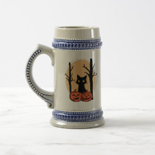 "Black Cat in Pumpkin Halloween Mug – Cute Spooky