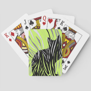 Black Cat in the Crazy Grass Playing Cards