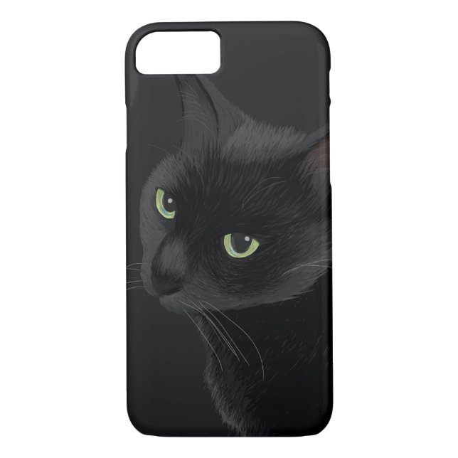 Black cat in the dark Case-Mate iPhone case (Back)