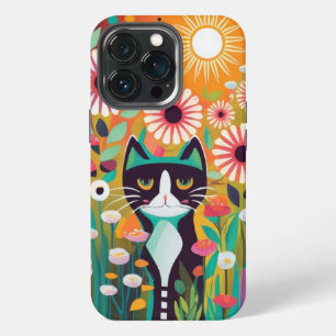 Black Cat in The Garden iPhone 13 Pro Case