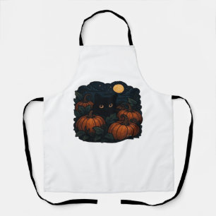 Black Cat in the Patch Classic T-Shirt Apron