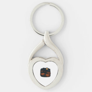 Black Cat in Witch Hat – Matcha Latte Magic Classi Keychain