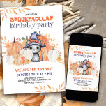 Black Cat in Witch Hat Spooktacular Kids Birthday Invitation<br><div class="desc">Kids halloween themed spooktacular birthday party invitation with spooky lettering,  which you can personalize for a child of any age. Watercolor fall themed design with cute black cat in a witch's had,  sitting in a pretty pumpkin patch.</div>