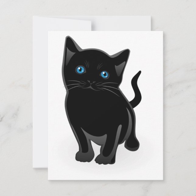 Black Cat Invitations (Front)