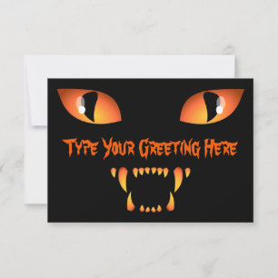 Black Cat Invitations Personalized Halloween Cards