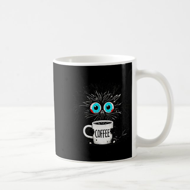 Black Cat Its Fine Im Fine Everything Is Fine Funn Coffee Mug (Right)