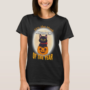 Black Cat It's the Most Wonderful Time of the Year T-Shirt