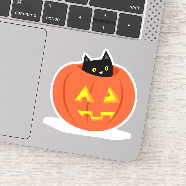 Black Cat Jack O Lantern Halloween Illustration (Detail)