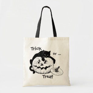 Black Cat & Jack O' Lantern Trick or Treat Bag