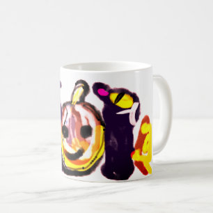 Black cat jack o'lantern cute coffee mug