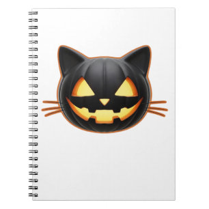 Black Cat Jack o'Lantern Emoji Classic T-Shirt Notebook