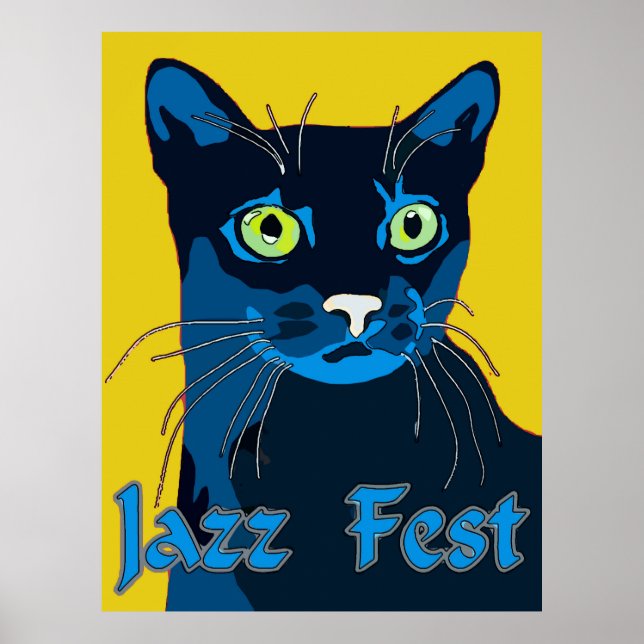 Black Cat Jazz Poster (Front)