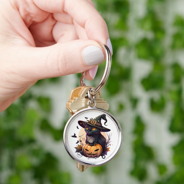 black cat key keychain (Hand)