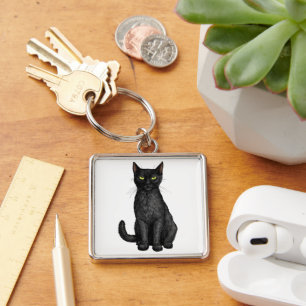 Black cat keychain