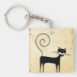 Black cat keychain