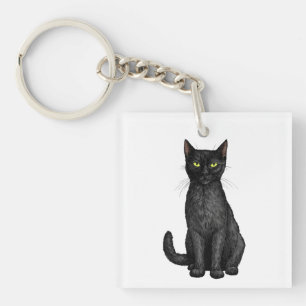 Black cat keychain