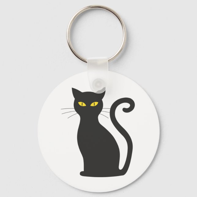 Black Cat Keyring (Front)