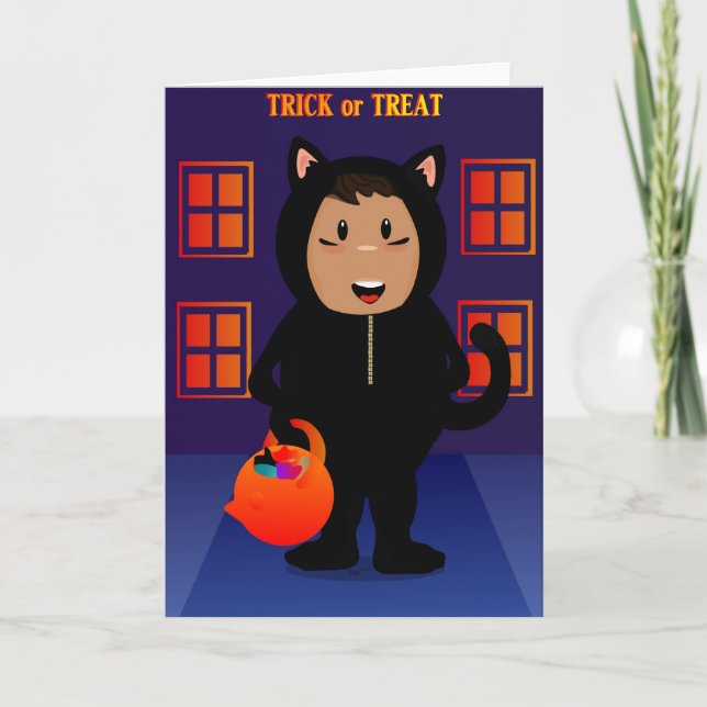 Black Cat Kid Card (Front)