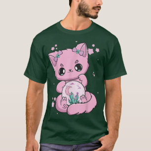 Black Cat Kitten Cute Creepy Anime Neko Pastel Got T-Shirt
