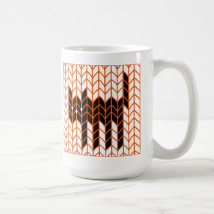 BLACK CAT KNIT Tall White Mug