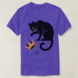 Black Cat Knocks Down the Crown T-Shirt