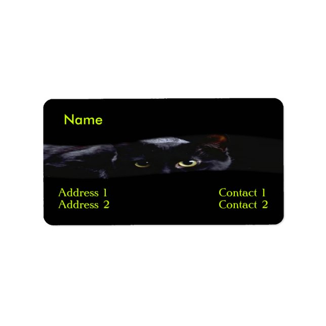 Black Cat Label (Front)