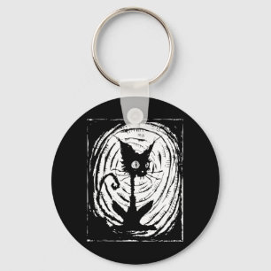 Black Cat Lazy Halloween Costume Y Y Performance Keychain