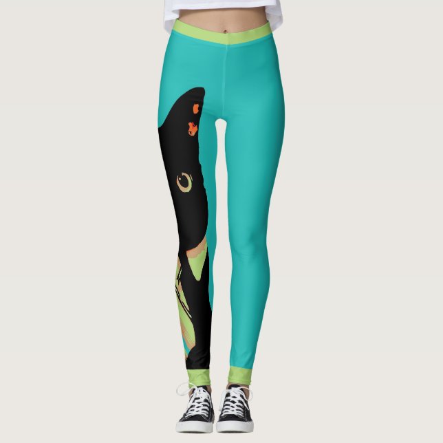 Black Cat Leggings (Front)