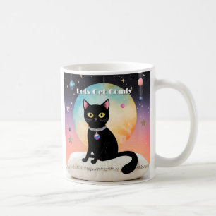 Black Cat - Lets Get Comfy Coffee Mug