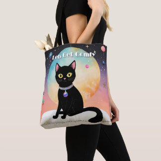Black Cat - Lets Get Comfy Tote Bag