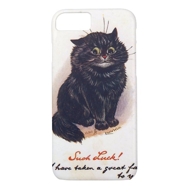 Black cat, Louis Wain Case-Mate iPhone Case (Back)