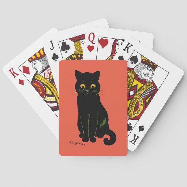 Black cat, Louis Wain Playing Cards (Back)