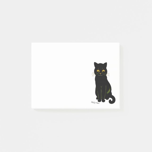 Black cat, Louis Wain Post-it Notes (Front)
