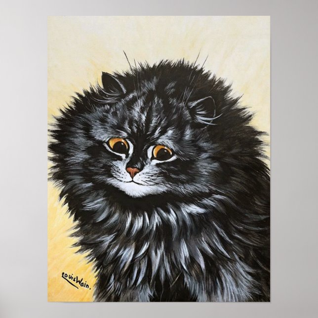 Black Cat, Louis Wain Poster (Front)