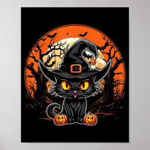 Black Cat Lover - Black Cat Halloween Spooky Ghost Poster