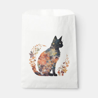 Black Cat Lover Costume Floral Flower Scary Hallow Favour Bag