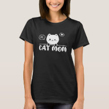 black cat lover mom Cute simple design womens