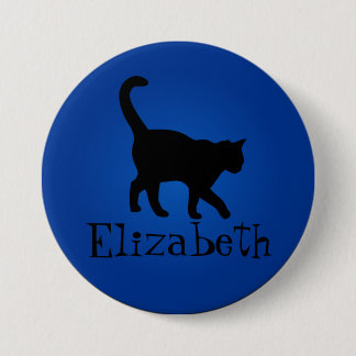 Black Cat Lover - My Name 3 Inch Round Button
