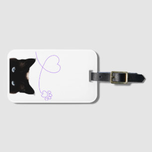 Black cat  luggage tag