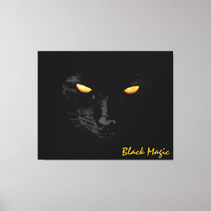 Black Cat Magic chic customizable Canvas Print