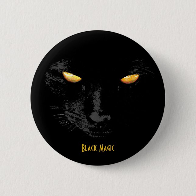 Black Cat Magic customizable 2 Inch Round Button (Front)