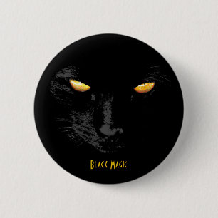 Black Cat Magic customizable 2 Inch Round Button