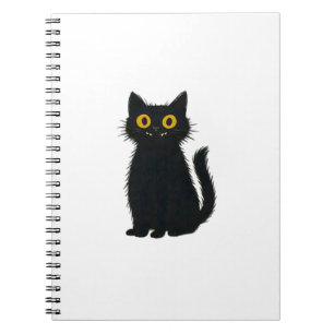 Black Cat Magic � Cute Halloween & Mystic Cat Art  Notebook