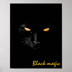 Black Cat Magic funny customizable Poster
