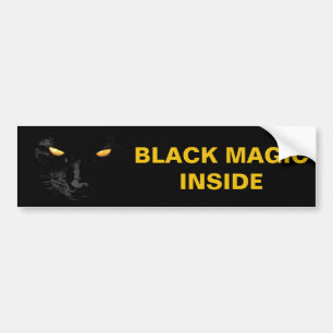 Black Cat Magic stunning customizable Bumper Sticker
