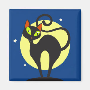 Black Cat Magnet